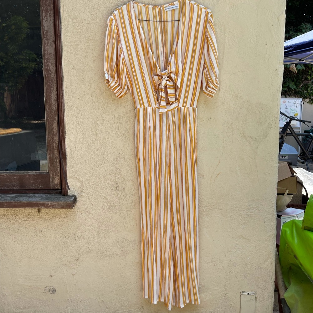 Faithfull the Brand Sz 4 Cream/Ochre stripe